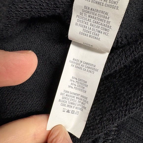 aerie Black Button-Front V-Neck Cardigan Sweater - Picture 5 of 5